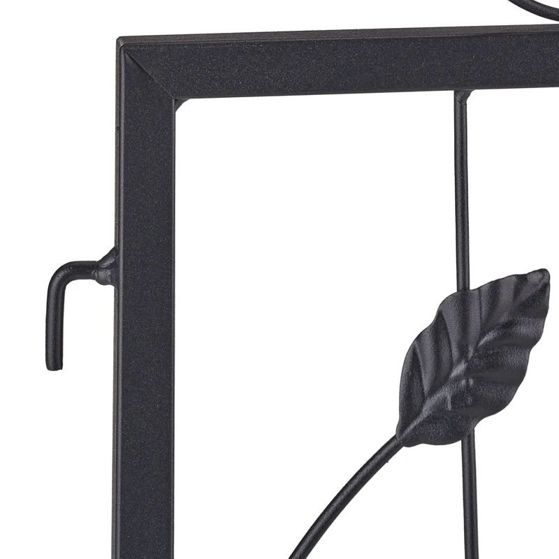 Lot de 4 bordures de jardin décoratives en métal noir 120 x 30 cm délimitation claire style sobre 13_0012508