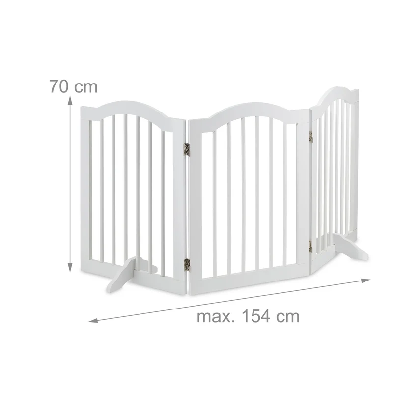 Barrière de sécurité pliable 70 x 3 x 60 cm protection animaux domestiques conseil sécurité en métal gris 13_0011299