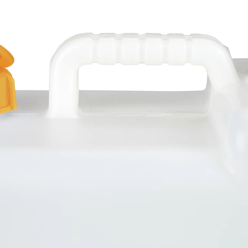 Bidon d'eau douce portable camping 38 x 22 x 39 cm avec robinet rotatif pratique en plastique blanc 13_0010601