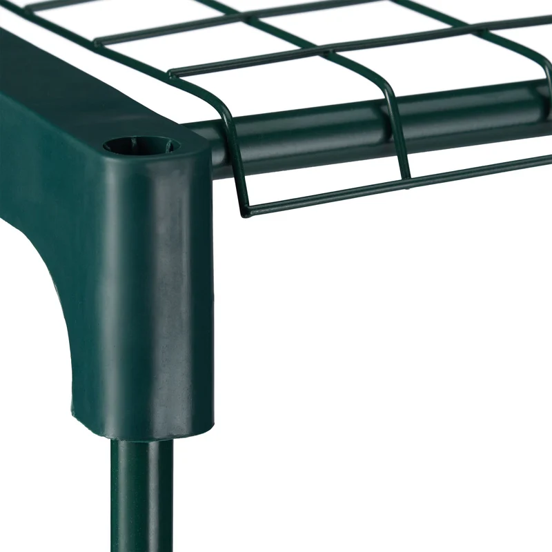 Étagère à plantes 4 niveaux extensible intérieure salon chambre véranda style épuré en métal noir 13_0010825