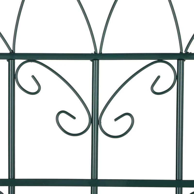 Lot de 2 tuteurs à tomates design vintage jardin 90 x 30 x 150 cm en métal vert 13_0012031