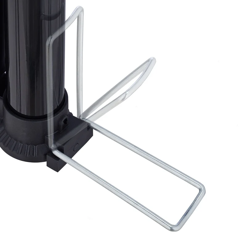 Pompe à vélo avec manomètre adaptable 3 adaptateurs 25 x 20 x 30 cm en métal noir 13_0011767