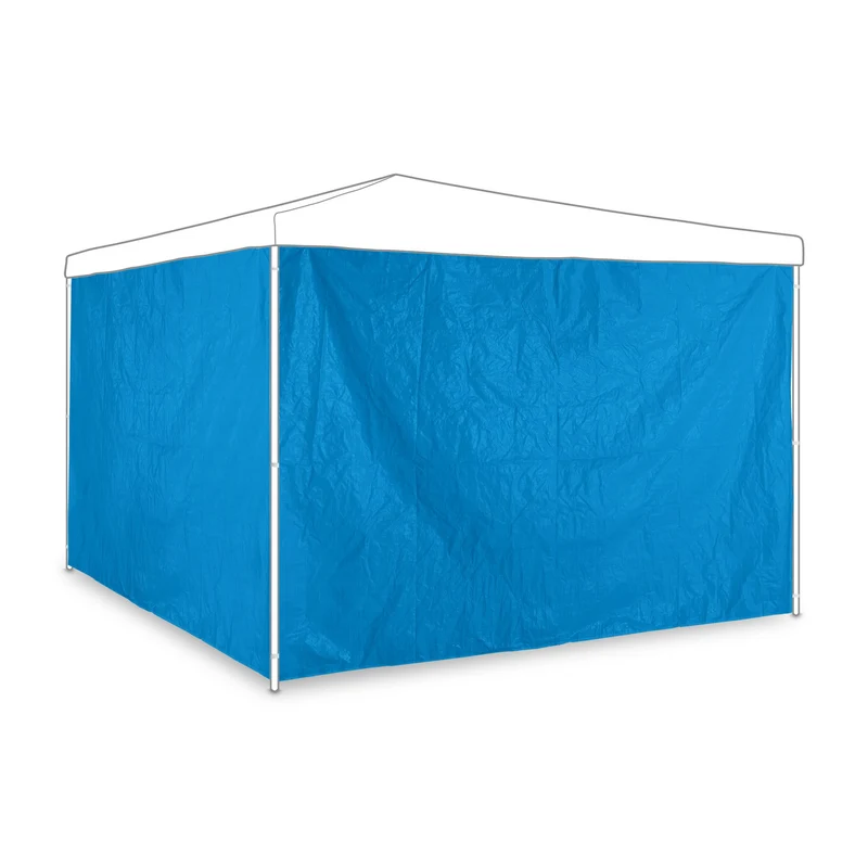 Lot de 2 parois latérales abri jardin 150 x 200 cm protection solaire vent intime en PE bleu 13_0010635
