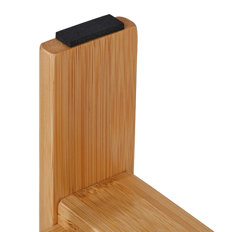 Tabouret de salle de bain polyvalent avec rangement 45 x 30 x 30 cm en bambou naturel 13_0013857