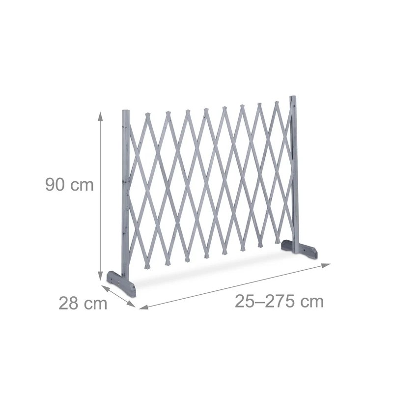 Tuteur extensible pour plantes grimpantes jardin 50 x 50 x 150 cm en bois de sapin gris 13_0013986