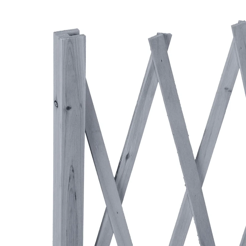 Tuteur extensible pour plantes grimpantes jardin 50 x 50 x 150 cm en bois de sapin gris 13_0013986