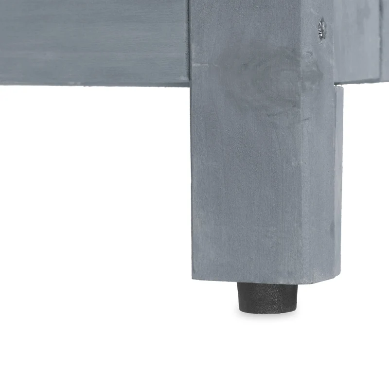 Jardinière avec treillis brise-vue extérieur balcon terrasse 80 x 30 x 150 cm en bois lasuré gris 13_0013872