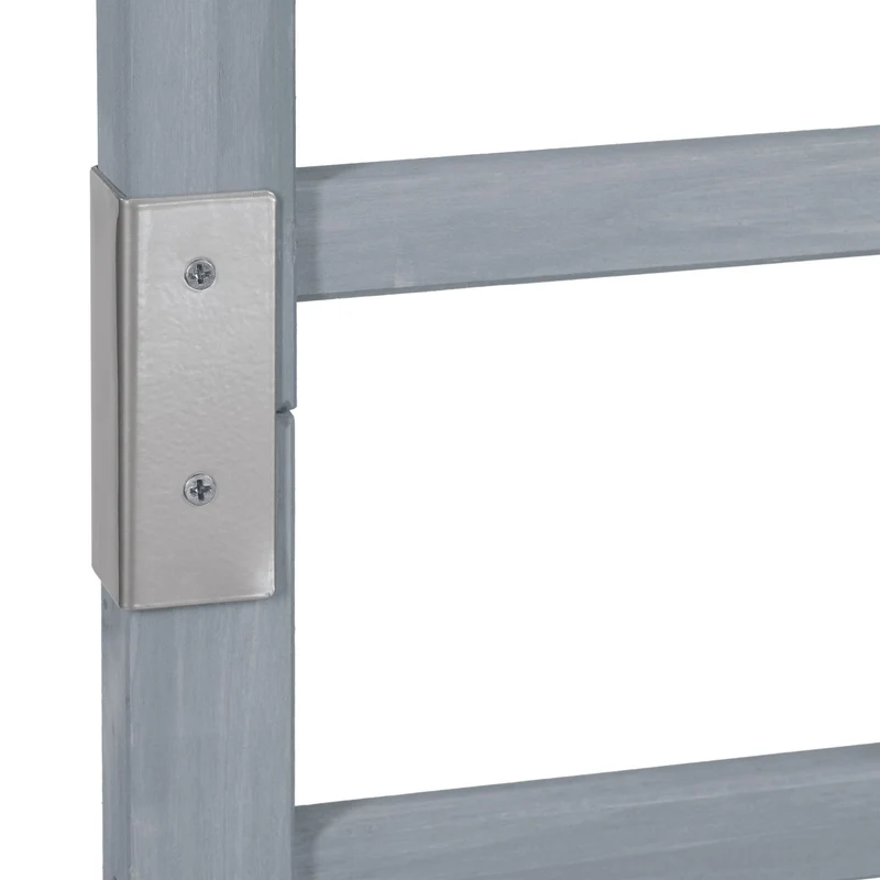 Jardinière avec treillis brise-vue extérieur balcon terrasse 80 x 30 x 150 cm en bois lasuré gris 13_0013872