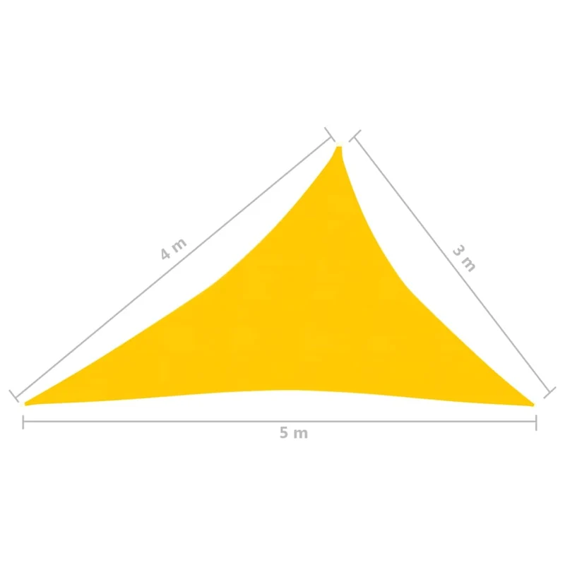 Voile toile d'ombrage parasol 160 g/m² PEHD 3 x 4 x 5 m jaune 02_0009128