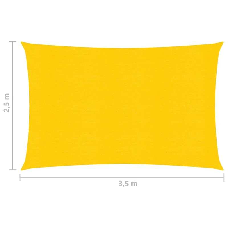 Voile d'ombrage 160 g/m² jaune 2,5 x 3,5 m PEHD 02_0009114