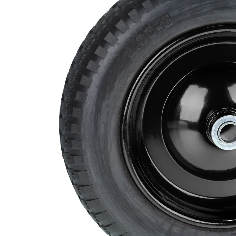 Roue de brouette increvable 3.00-8 confort de conduite optimale maniabilité renforcée en caoutchouc noir 13_0012280