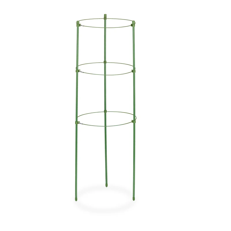 Lot de 4 tuteurs à tomates jardin 60 cm support polyvalent pour plantes grimpantes en métal vert 13_0011326