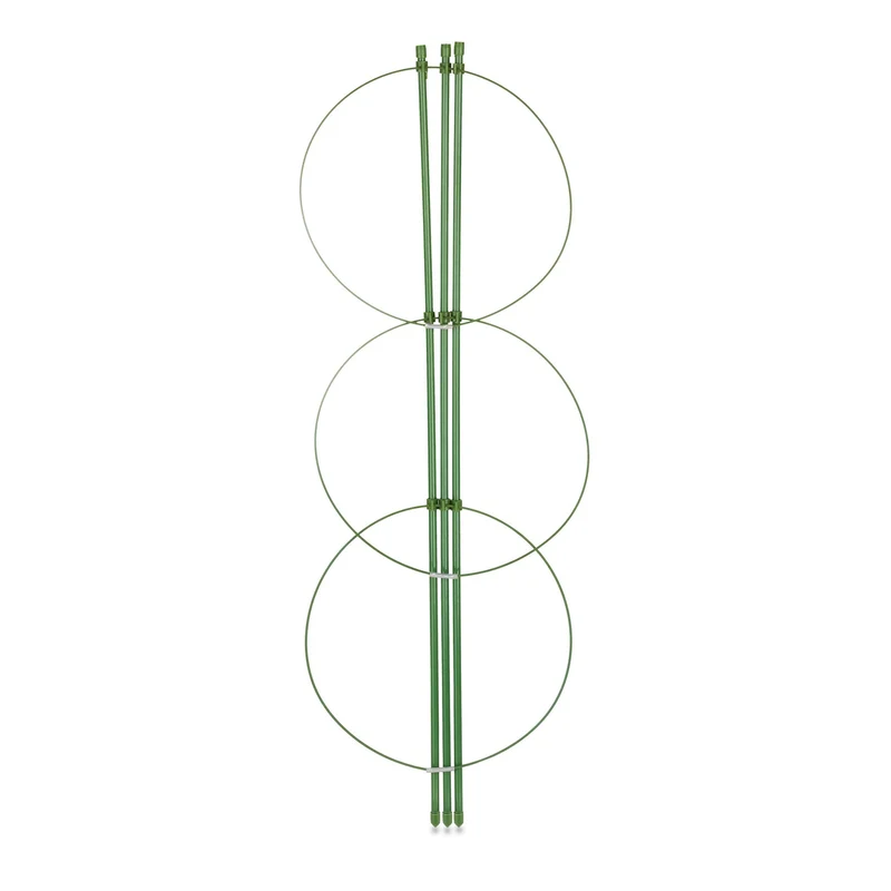 Lot de 4 tuteurs à tomates jardin 60 cm support polyvalent pour plantes grimpantes en métal vert 13_0011326