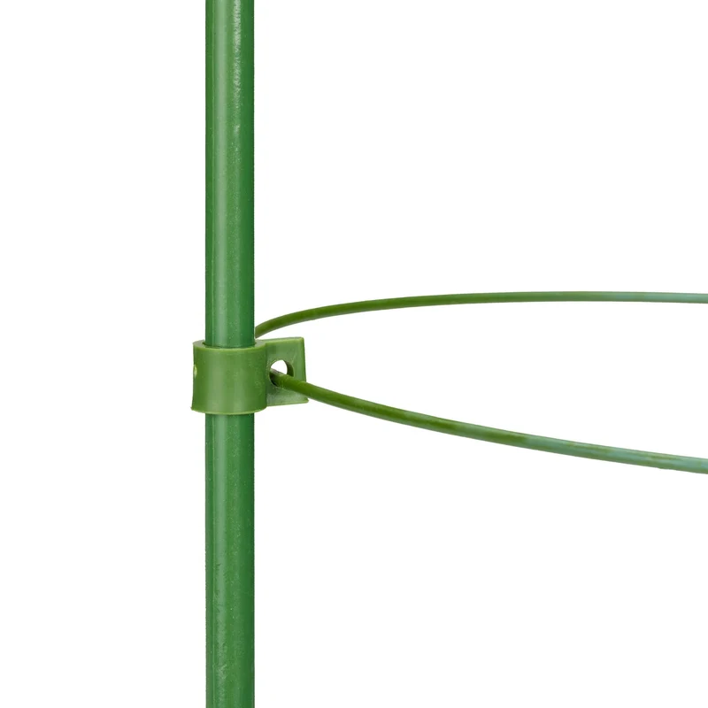 Lot de 4 tuteurs à tomates jardin 60 cm support polyvalent pour plantes grimpantes en métal vert 13_0011326