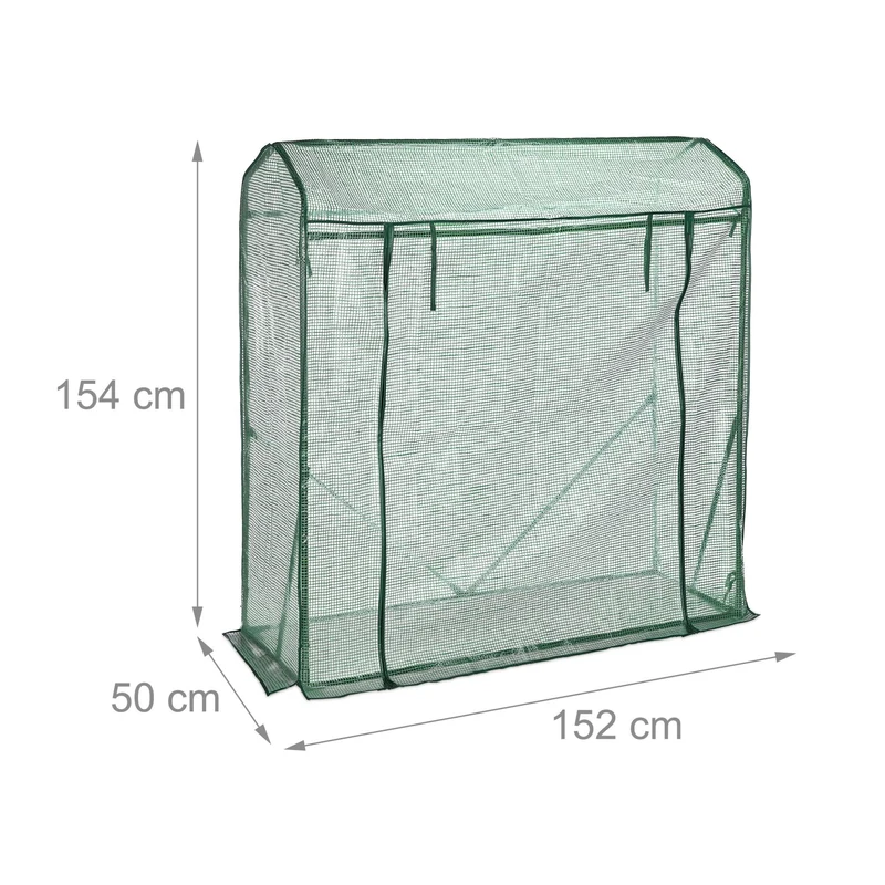 Serre de jardin haute en plastique 200 x 120 x 200 cm stable et idéale pour les tomates en PE translucide 13_0011980