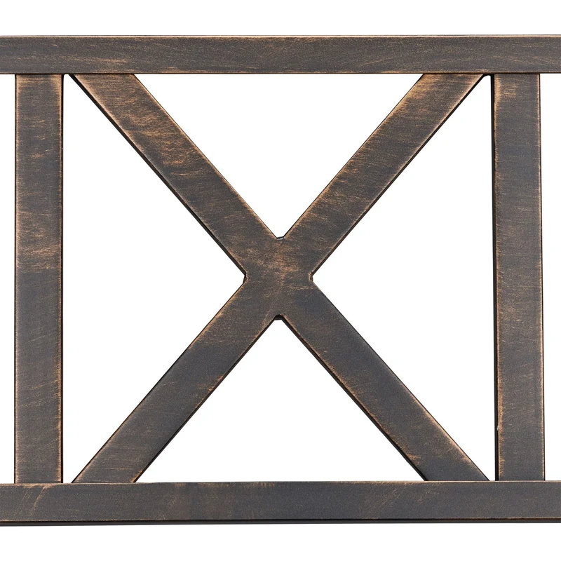 Banc de jardin robuste design rustique 127 x 63 x 80,5 cm confortable deux places en acier blanc 13_0010513