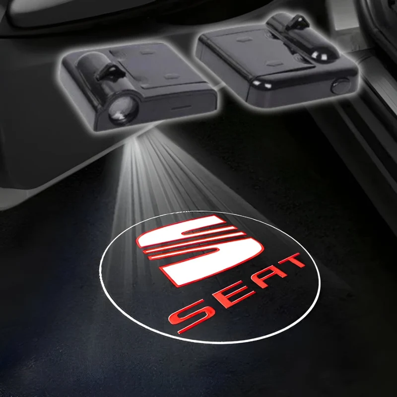 Projecteurs LED Porte Logo Seat FR Damier