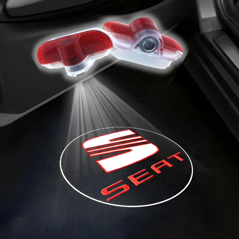 Projecteurs LED Porte Logo Seat FR Damier