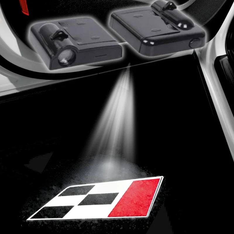 Projecteurs LED Porte Logo Seat FR Damier