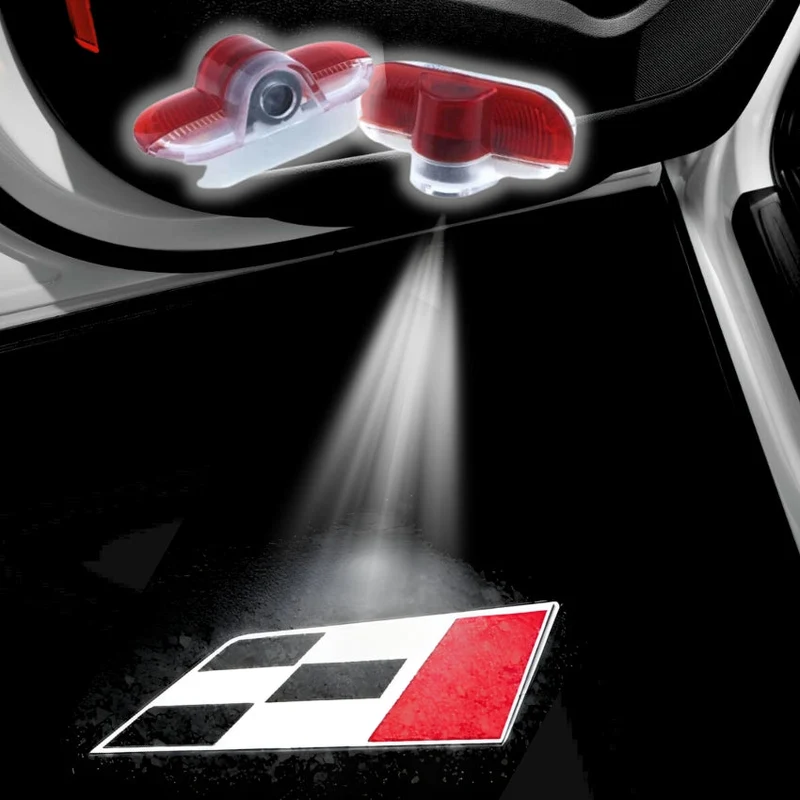 Projecteurs LED Porte Logo Seat FR Damier