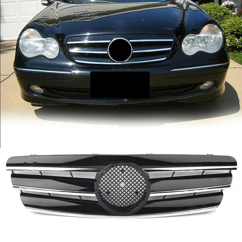 Calandre Premium S Mercedes Classe C W203 Noir Chrome
