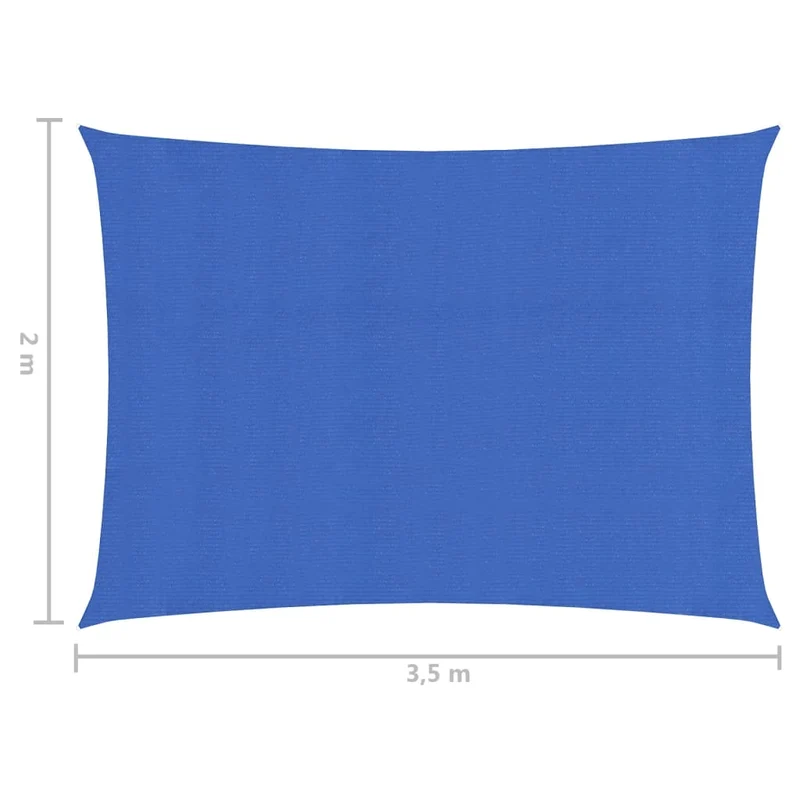 Voile d'ombrage 160 g/m² 2 x 3,5 m PEHD bleu 02_0009054