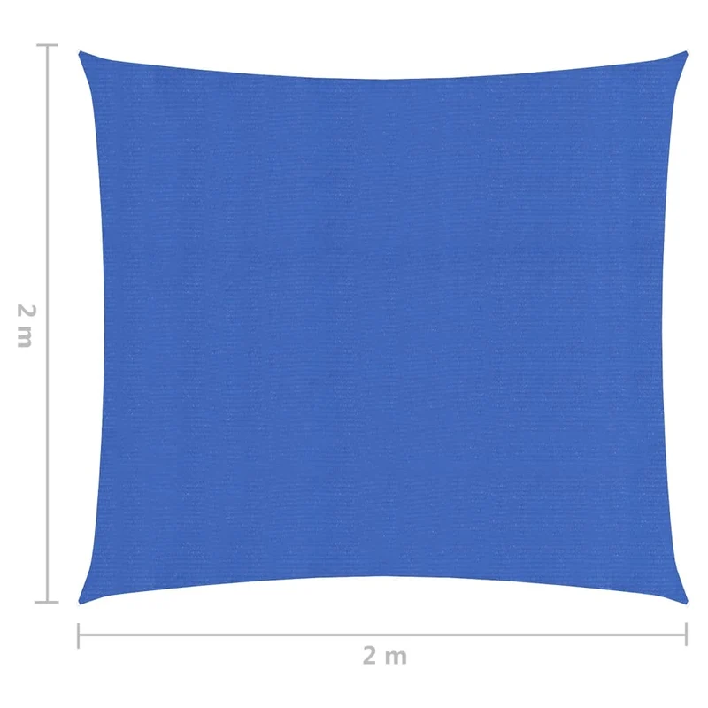 Voile toile d'ombrage parasol 160 g/m² PEHD 2 x 2 m bleu 02_0009051