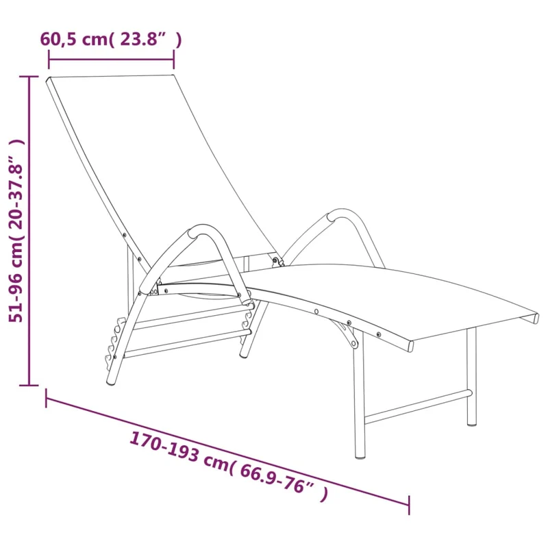 Transat chaise longue bain de soleil lit de jardin terrasse meuble d'extérieur textilène et aluminium crème 02_0012930