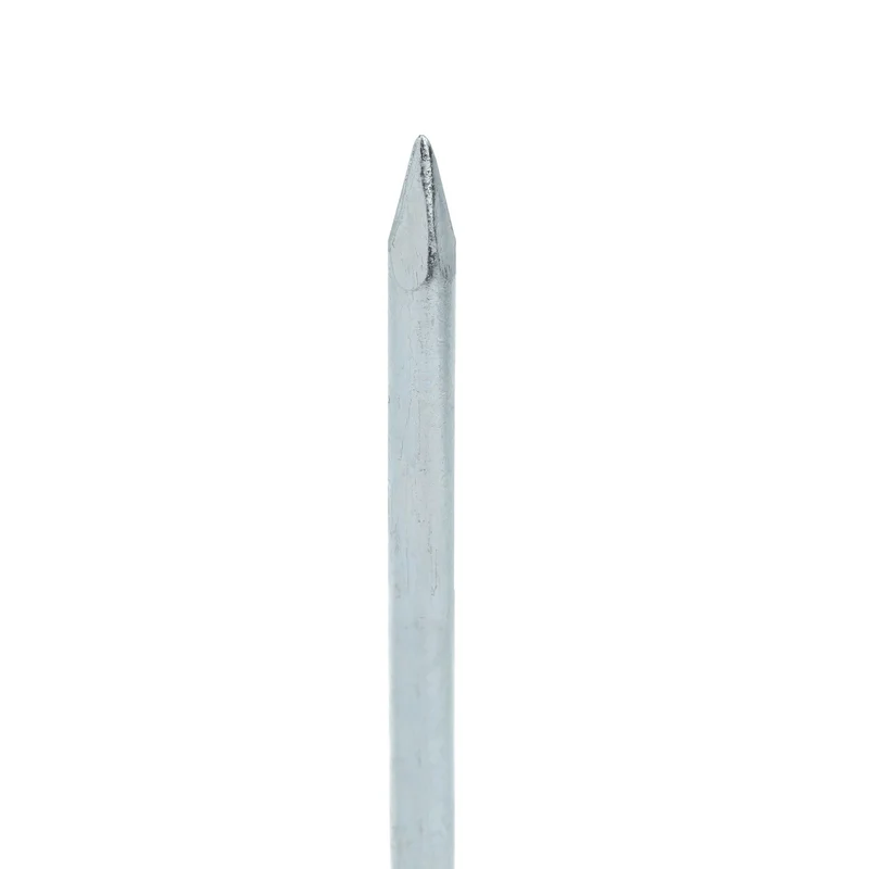 Lot de 12 piquets de tente acier robustes installation facile 20 cm pour sols durs extérieur en acier inoxydable argenté 13_0010517