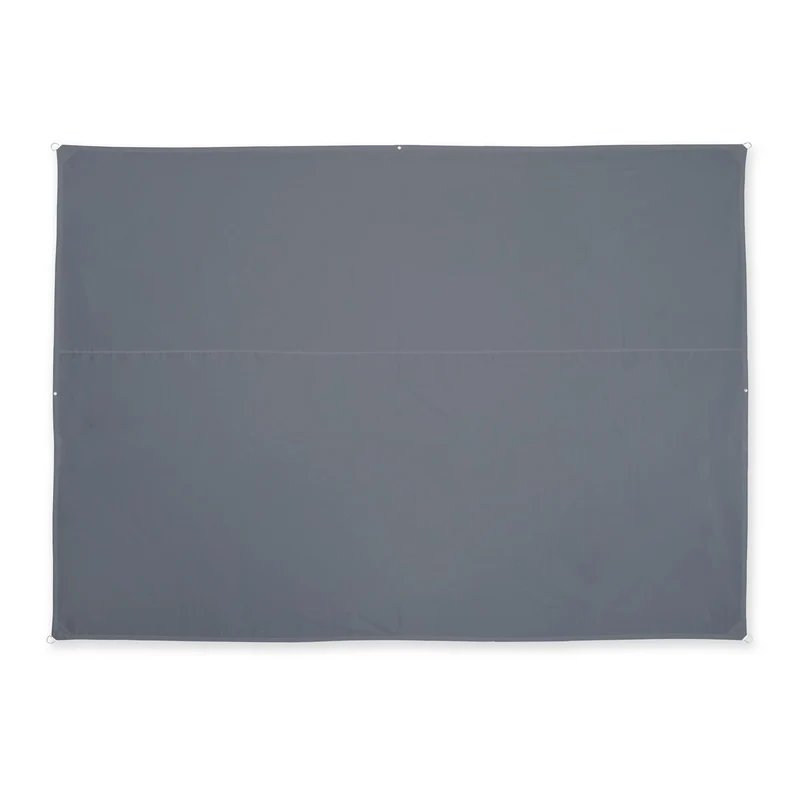 Voile d'ombrage rectangulaire 250 x 350 cm protection UV durable style extérieur en polyester gris 13_0010494