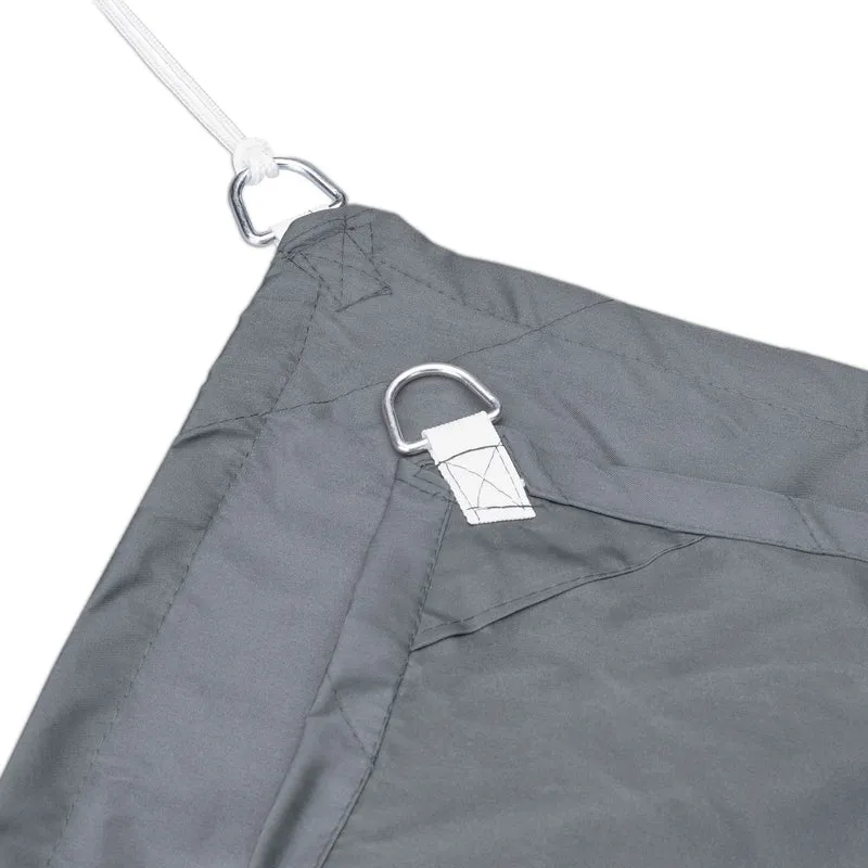 Voile d'ombrage rectangulaire 250 x 350 cm protection UV durable style extérieur en polyester gris 13_0010494