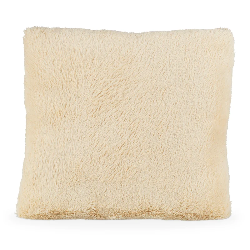 Lot de 2 coussins décoratifs agréable et moelleux salon chambre 35 x 40 x 12 cm en polyester beige 13_0009181