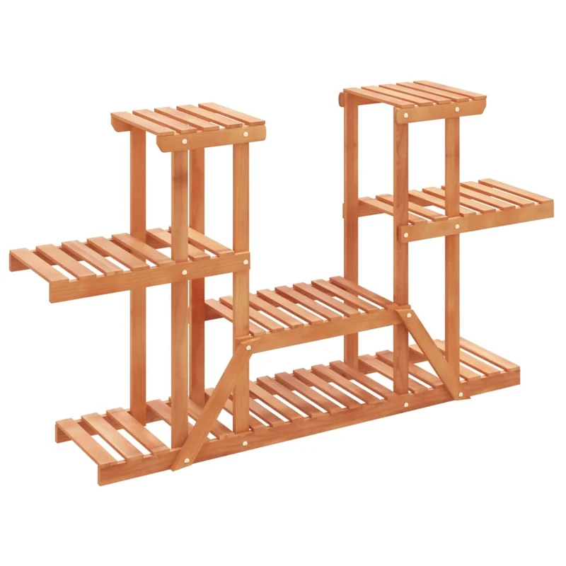 Support à fleurs meuble plante 110 x 25 x 73 cm bois massif de sapin marron 02_0045198