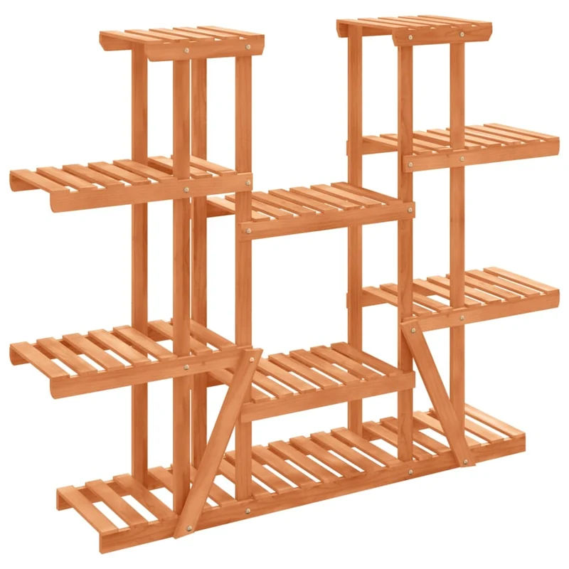 Support à fleurs meuble plante 110 x 25 x 110,5 cm bois massif de sapin marron 02_0045195