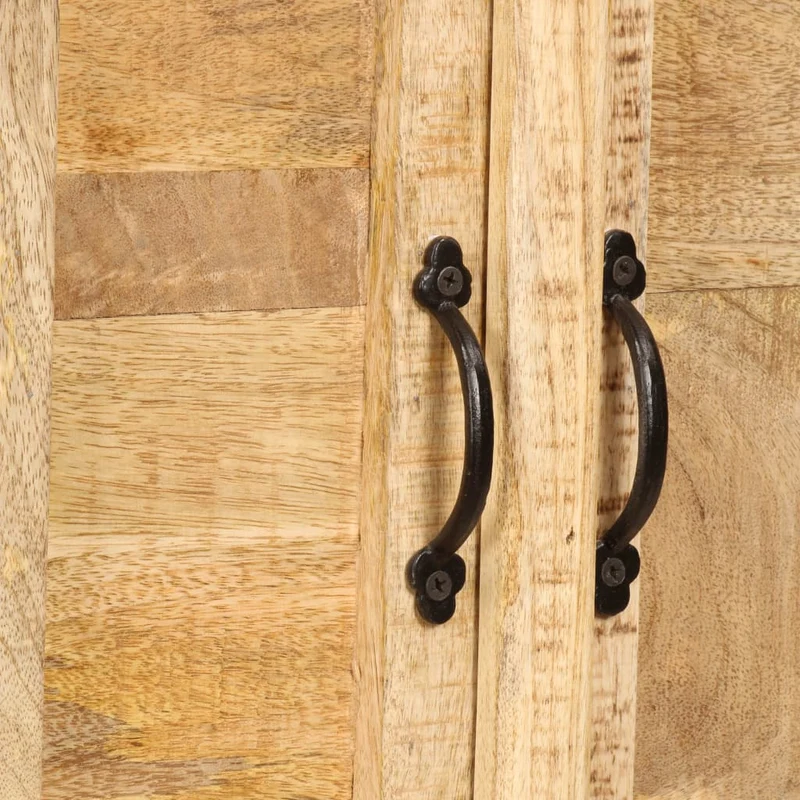 Étagère armoire meuble design bibliothèque 180 cm bois massif de manguier 2702065/2