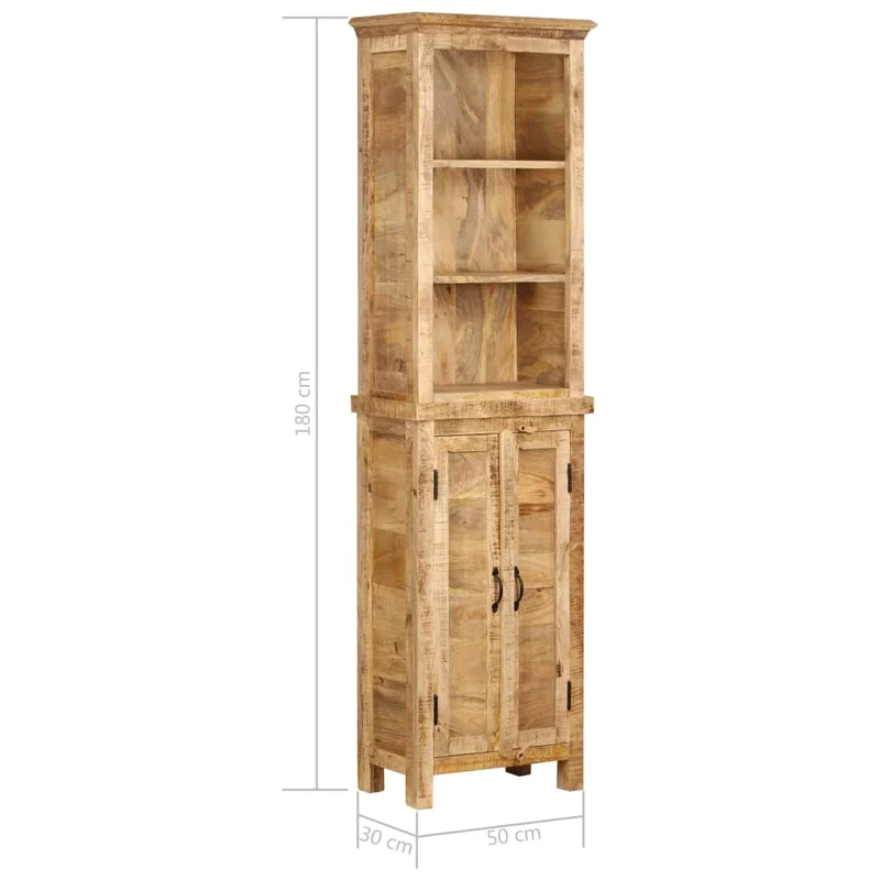 Étagère armoire meuble design bibliothèque 180 cm bois massif de manguier 2702065/2