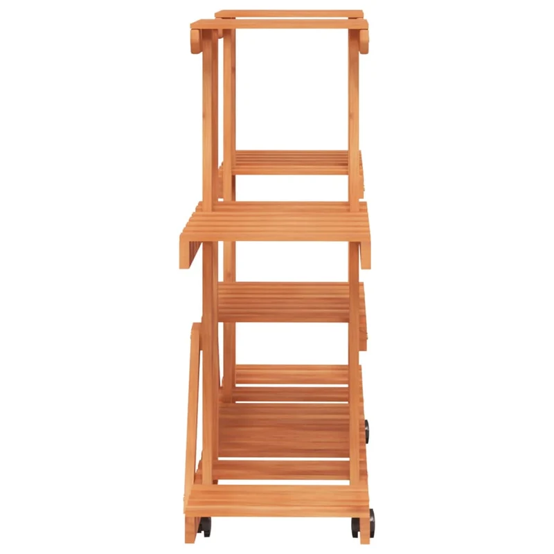Support à fleurs meuble plante avec roues 110 x 25 x 78 cm bois massif de sapin marron 02_0045229