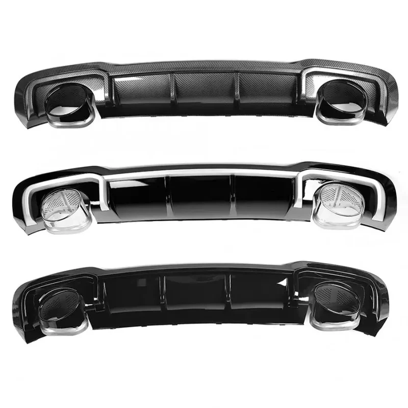 Diffuseur Arriere Style RS3 8V Embouts Carbone Chrome