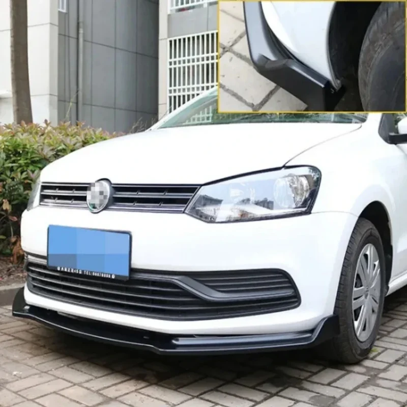 Lame Avant Pare-Choc VW Polo 6R 6C 2011-2020 Noir Carbone