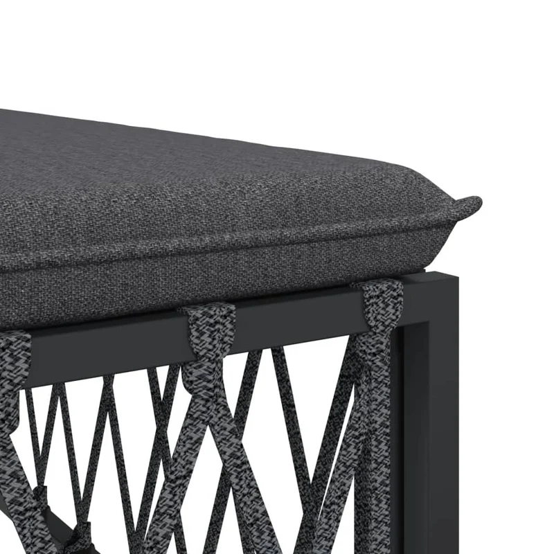 Salon de jardin meuble d'extérieur ensemble de mobilier avec coussins 6 pièces anthracite acier 02_0018308