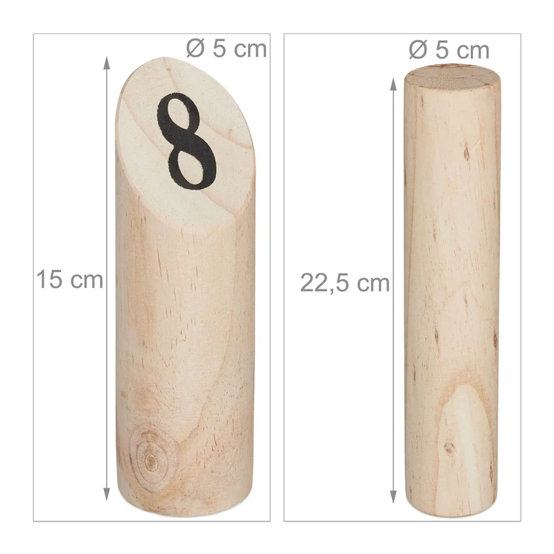 Jeu de lancer en bois d'extérieur convivial 50 x 50 x 10 cm en bois de pin naturel 13_0011434