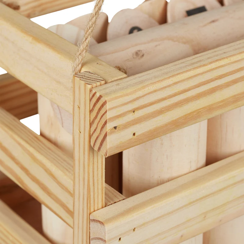 Jeu de lancer en bois d'extérieur convivial 50 x 50 x 10 cm en bois de pin naturel 13_0011434