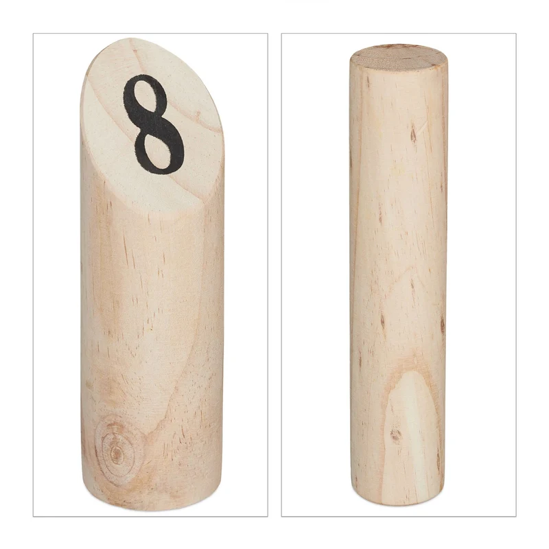 Jeu de lancer en bois d'extérieur convivial 50 x 50 x 10 cm en bois de pin naturel 13_0011434