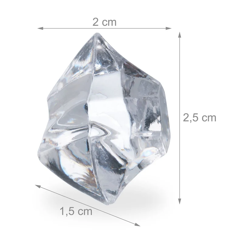 Lot de 180 diamants décoratifs cristaux élégants mariage anniversaire décoration 0 x 0 x 0 cm en acrylique transparent 13_0013016