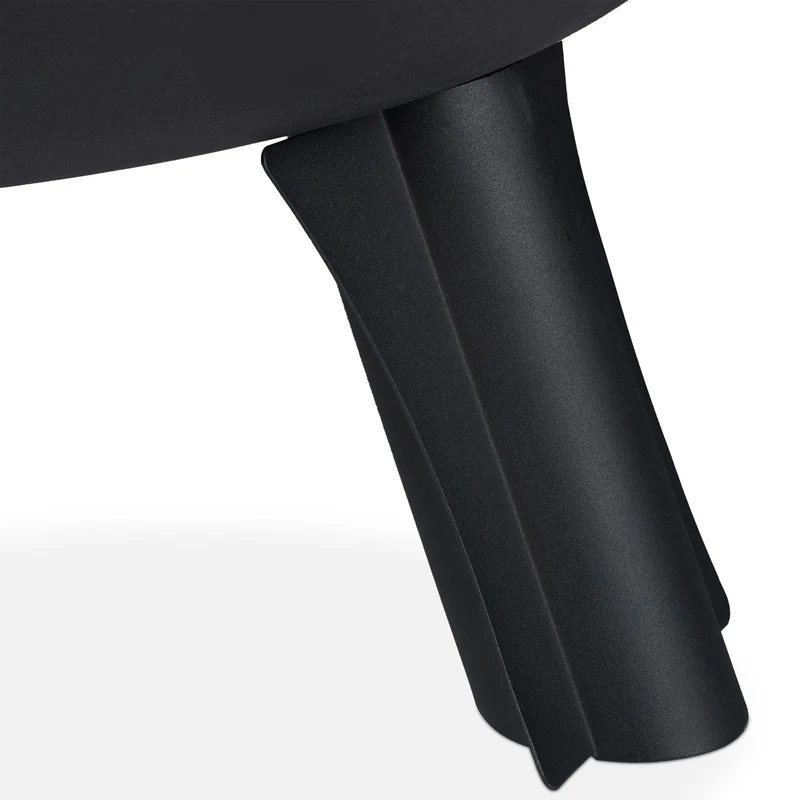 Brasero en métal pour extérieur jardin terrasse 70 x 70 x 30 cm avec grillage protecteur ambiance conviviale en acier noir 13_0009098
