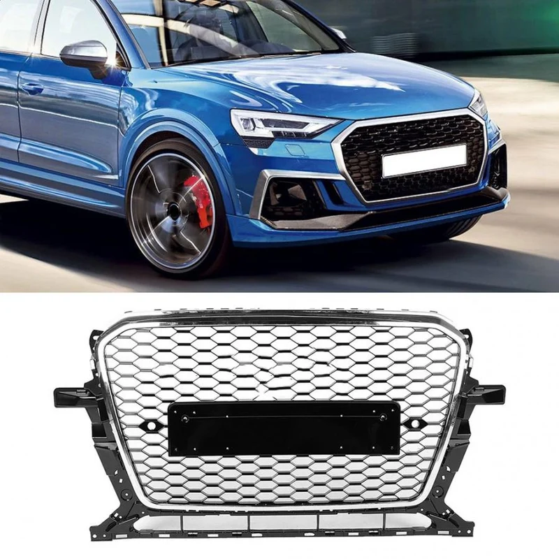 Calandre Racing Bicolore Audi SQ5 8R Noir Chrome