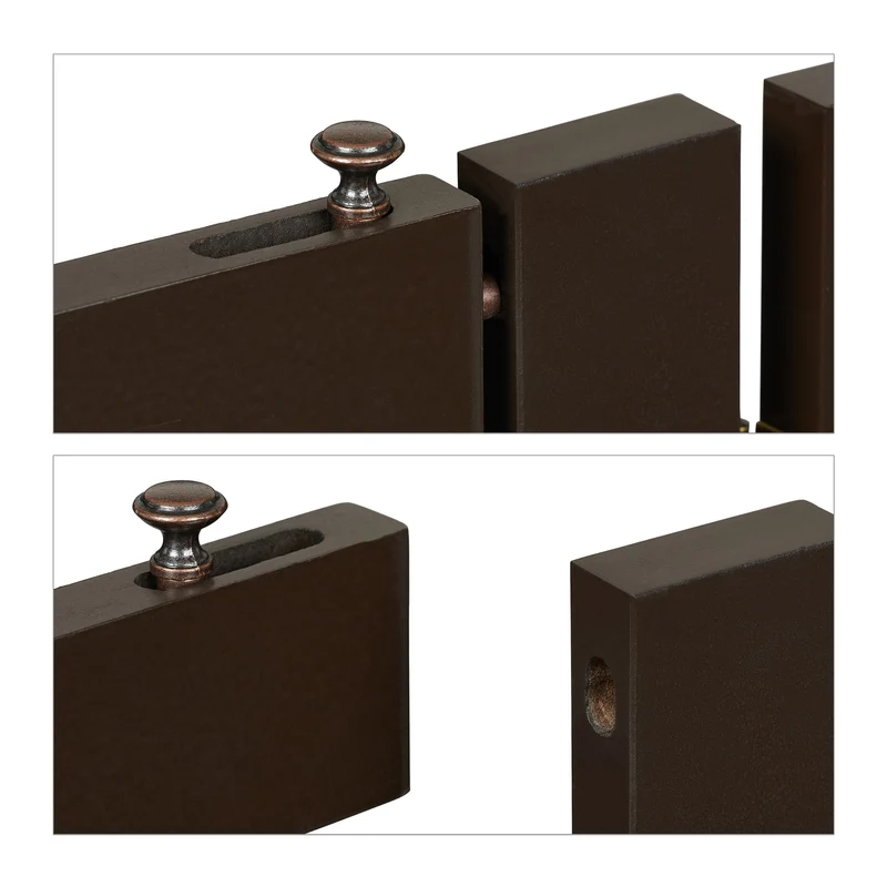 Barrière de sécurité pliable pour animaux protection escaliers cheminée 92 x 70 x 5 cm en métal gris 13_0011431