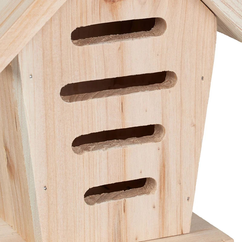 Lot de 2 hôtels à insectes suspendus pour le jardin observatoire 27 x 15 x 15 cm en bois de sapin naturel 13_0015266