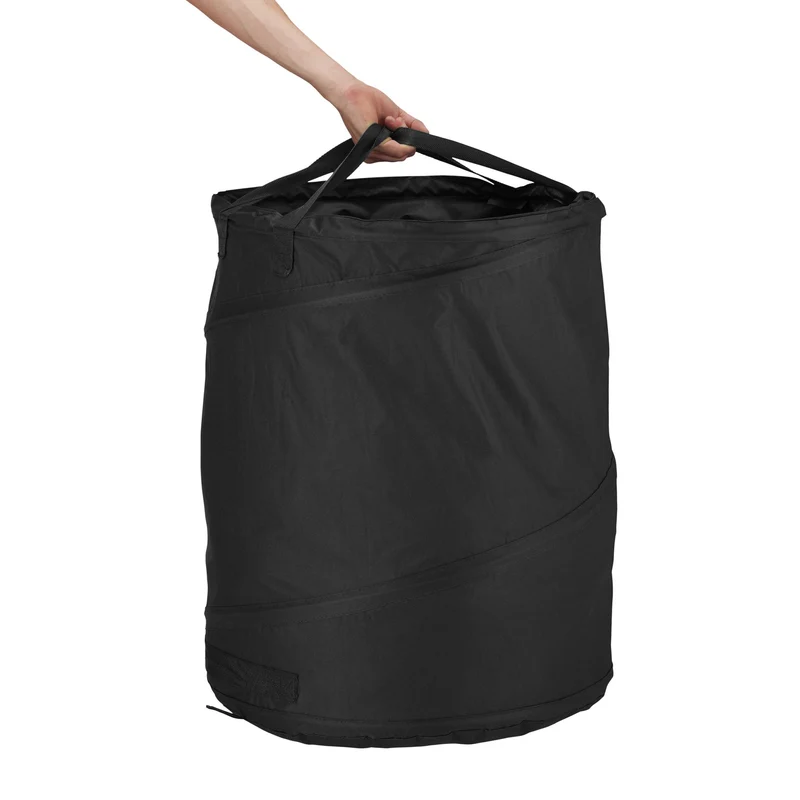 Lot de 3 sacs de jardin pop-up 85L polyvalents pour déchets verts en polyester noir 13_0011626