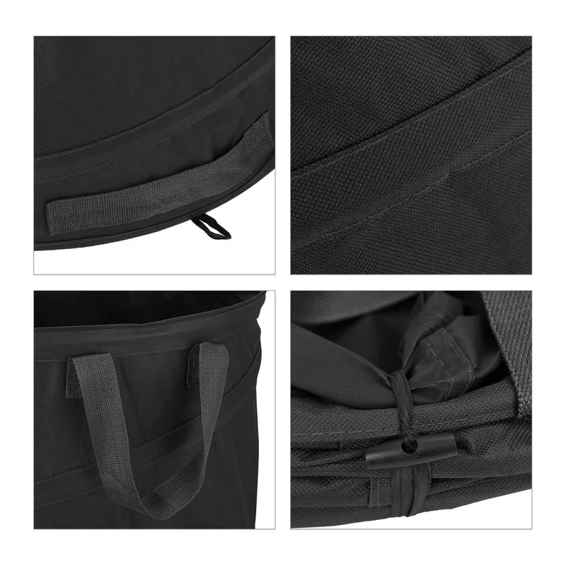 Lot de 3 sacs de jardin pop-up 85L polyvalents pour déchets verts en polyester noir 13_0011626